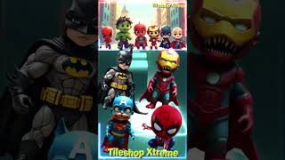 Team Avengers Part 2 Spiderman🆚 Batman🆚 Ironman🆚 Captain America Transform coffindance tileshop [upl. by Yoko]