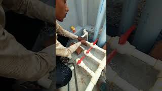 Cpvc supply pipe wiring114 inch Ball valve fitting fittingshortsvideo youtube plumbing [upl. by Annuahsal]