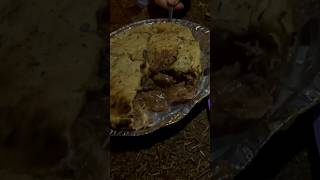 Cooking steak pie by the campfire cooking food [upl. by Aduhey221]