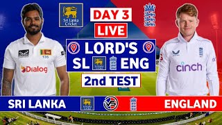 🔴ENG vs SL 2nd TEST  SL vs ENG 2024  Day 3Session 1  Live Scores And Commentary [upl. by Arodoet]