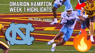 RB Omarion Hampton GOES OFF vs Minnesota 👀🔥146 yards  2024 College Football [upl. by Artemahs774]