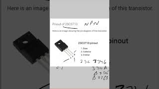 2sc3710 npn transistor ytshorts electroniccomponent [upl. by Mirelle]