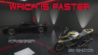 Which is Faster SHINOBI or KRIEGER GTA Online [upl. by Irallih]