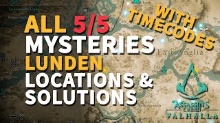 Lunden Mysteries Assassins Creed Valhalla All Locations [upl. by Nwahsar]