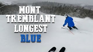 Mont Tremblant Top to Bottom on Longest Blue Run [upl. by Leaj]