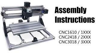 CNC 1610  CNC 2418  CNC 3018 Assembly Instructions as well as User manual [upl. by Tremaine]