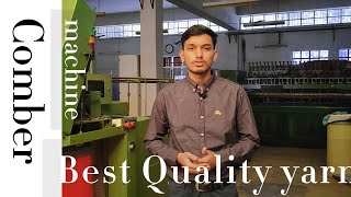 Comber machine main parts name  How do combing machine works Combing feeding  Rieter [upl. by Neelra769]