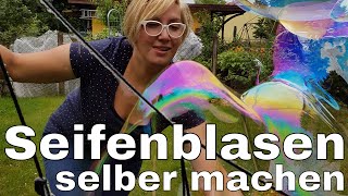 Riesenseifenblasen selber machen mein Rezept DIY [upl. by Ahsenev341]