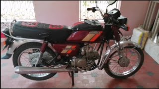 96 model hero honda CD 100 ss self started old bike modified [upl. by Bever310]