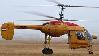 Kamov Ka26 HAMRF helicopter test flight after maintenance at Budaörs airfield [upl. by Campbell322]