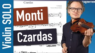 Monti Czardas  Violin SOLO  Violin Sheet Music  Piano Accompaniment [upl. by Annitsirhc]