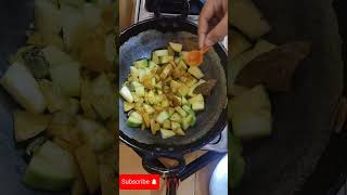 Quick amp Easy Pumpkin Aloo Tarkari food recipe shorts [upl. by Nosnhoj]