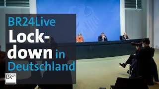 BR24Live Harter Lockdown vor Weihnachten  Kanzlerin Merkel informiert  BR24 [upl. by Garland]