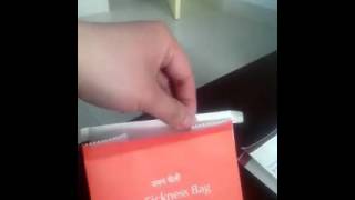 How to Use Air Sickness Bag [upl. by Coffee36]