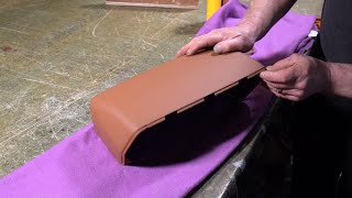 Range Rover Classic Part 3 Covering the instrument binnacle in leather Auto upholstery [upl. by Enelrihs]