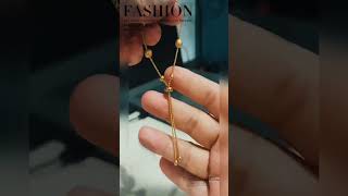 Lucky Gold Bead Adjustable Slider Chain Stainless Steel Bracelet For Women shortvideo jewelry [upl. by Lleuqar994]