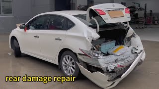 Restoring a Severely RearEnded Vehicle From Wreckage to Renewal [upl. by Nnaaras865]