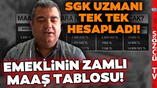 Yeni Emekli Maaş Farkı Tablosu SGK Uzmanı Hesaplayarak Anlattı Kök Maaş Detayı [upl. by Ollecram]