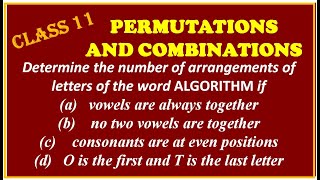 PERMUTATIONS amp COMBINATIONS Determine the number of arrangements of letters of the word ALGORITHM [upl. by Blount543]