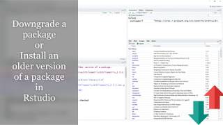 Rstudio tips How to downgrade a package in Rstudio or to install an older version of a package [upl. by Ahseekat281]