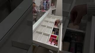 Organizing my dressing table 💗 makeup organize dressingtable makeuptable makeuporganizer [upl. by Wertz]