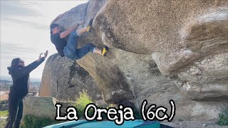 La Oreja 6c  Torrelodones Boulder  Sector Patoneros [upl. by Lihka]