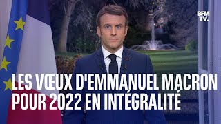 Les vœux d’Emmanuel Macron pour 2022 en intégralité [upl. by Fishman]