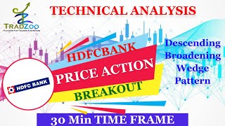 Descending Broadening Wedge Pattern Breakout in HDFCBANK  Price Action  Technical Analysis [upl. by Griffiths754]