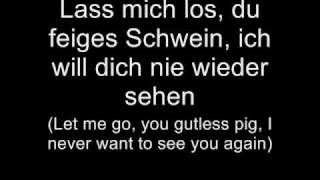 Oomph  Ich will dich nie mehr sehen Lyrics w English Translation [upl. by Diarmuid959]