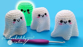 Crochet Amigurumi Ghost  NO SEWING REQUIRED 👻 [upl. by Eberhard]