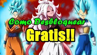 Como Desbloquear Goku Vegeta Blue e Android 21 em DRAGON BALL FighterZ [upl. by Pernick]