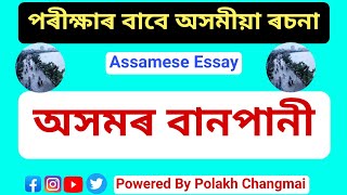 অসমৰ বানপানী ৰচনা  Assamese Essay Flood in Assam  Common Assamese Essay writing 2022 [upl. by Emmons]