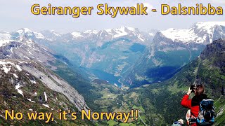 Dalsnibba  Geiranger Skywalk Europes highest fjord view from a road No Way Its Norway Part 8 [upl. by Anitnuahs]