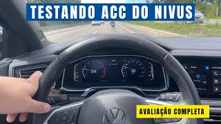 ACC VOLKSWAGEN NA PRÁTICA  Nivus Tcross e Taos nivus volkswagen tsi cars testenivus [upl. by Dukey]