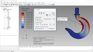 PrePoMax amp CalculiX  Animating results [upl. by Zarla346]