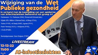 Terugkijken Wijziging van de Wet publieke gezondheid bestrijding infectieziekten A1  Tweede Kamer [upl. by Eciral]