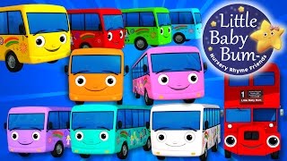 Ten Little Buses  Nursery Rhymes for Babies by LittleBabyBum  ABCs and 123s [upl. by Essyla275]