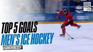 Top 5 Goals  Mens Ice Hockey Day 3  Gangwon 2024 [upl. by Lenej659]