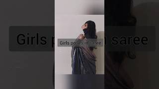 Girls poses in saree saree pose girls fashion ytviral shorts trend [upl. by Heiney766]