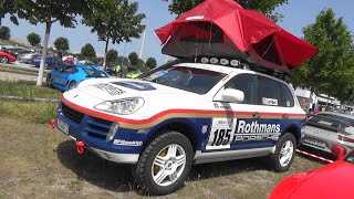 Porsche Cayenne S 957  ParisDakar Style  13th PFF Annual Meeting 2022  Motorworld Böblingen [upl. by Haerb]