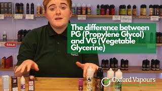 The difference between PG Propylene Glycol amp VG Vegetable Glycerine What it means for your vape [upl. by Sloan874]