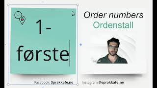 Learn how to pronounce Order Numbers ORDENSTALL in Norwegian [upl. by Michella]