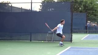 DOMINIC THIEM Practice Back hand Stroke WampS Open in Cincinnati 2014 [upl. by Reinke]