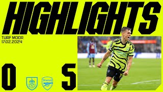 FIVESTAR GUNNERS  HIGHLIGHTS  Burnley vs Arsenal 05  Odegaard Saka x2 Trossard amp Havertz [upl. by Norward]