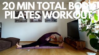 20 MIN TOTAL BODY PILATES WORKOUT  PILATES  WARM UP BUTT CORELEGS ARMS AND STRETCHING [upl. by Nabalas927]