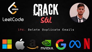 196 Delete Duplicate Emails  SQL  LeetCode [upl. by Aikem481]