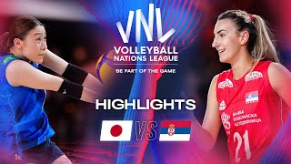 🇯🇵 JPN vs 🇷🇸 SRB  Highlights  Week 3  Womens VNL 2024 [upl. by Jesh]