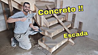 Como Encher Escada de Concreto [upl. by Milstone750]