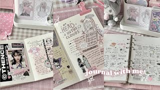 journal with me for a week ☆ doodles and scrapbook real time no music [upl. by Ahsinyt]