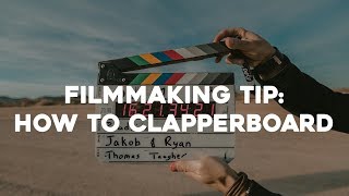 Filmmaking tip How to clapperboard [upl. by Shelman748]